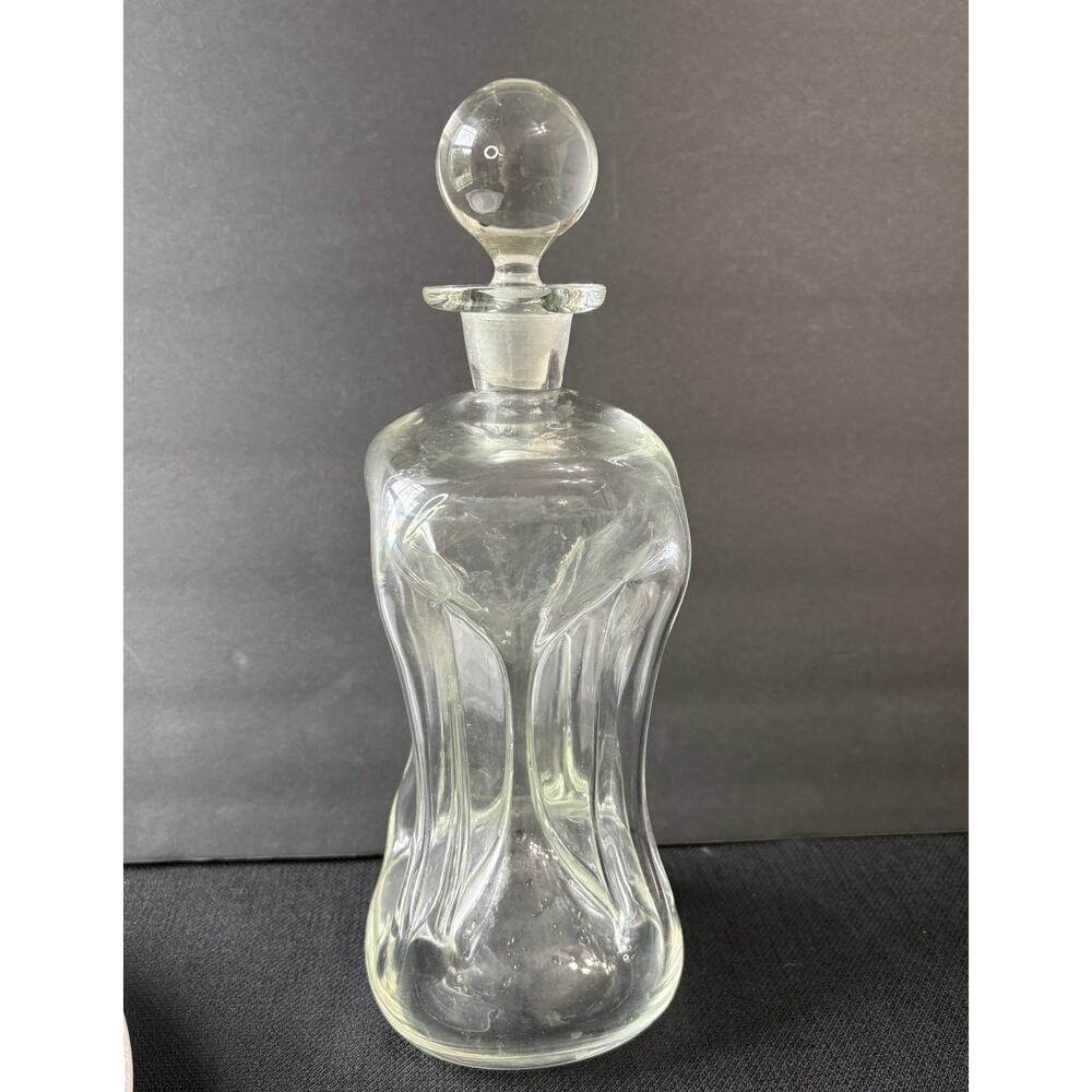 Vintage Holmegaard “Kluk Kluk” Clear Glass Decanter with Stopper